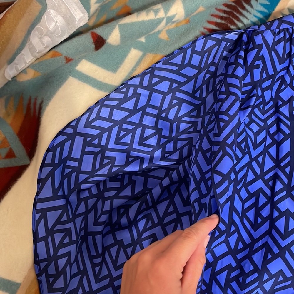 Blue Patterned Blouse - image 2